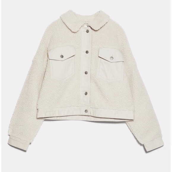 Zara Cream Shearling jacket - Picture 5 of 5